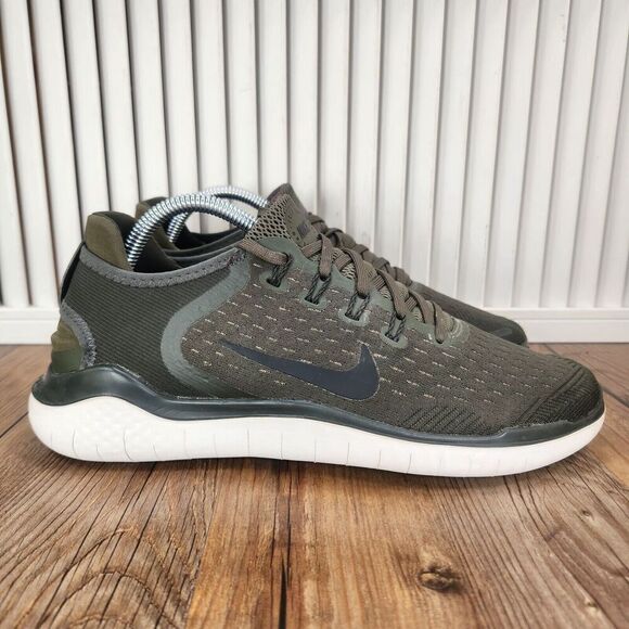 Nike Free RN 2019 942836-300 Mens Size 8.5 Army Green Athletic Running Gym Shoes - Picture 1 of 10
